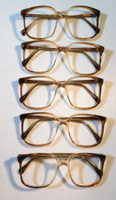 Vintage 5 Pc. Lot ELITE OPTICAL Sprint 15 Brn Fd 56/18 Eyeglass Frame NOS H1