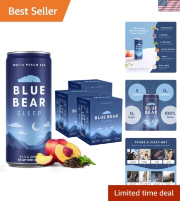 Melatonin Sleep Drink, Sleep Tea for Bedtime Support, White Peach Tea with Me...