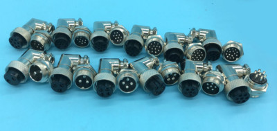 15pin 14/12/10/9/8/7/6/5/4/3/2 Pin Right angle GX20 Aviation Plug Connector 20mm