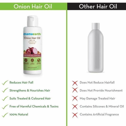Mamaearth Onion Oil For Hair Growth and Hair Fall Control | 150 ML Free Shipp - Picture 4 of 6