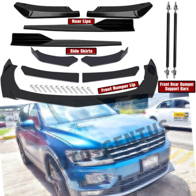 For VW Tiguan S Sport Front Rear Bumper Lip Spoiler Splitter Body Kit