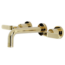 Kingston Brass KS8122KL modern style wall mount faucet Polished Brass