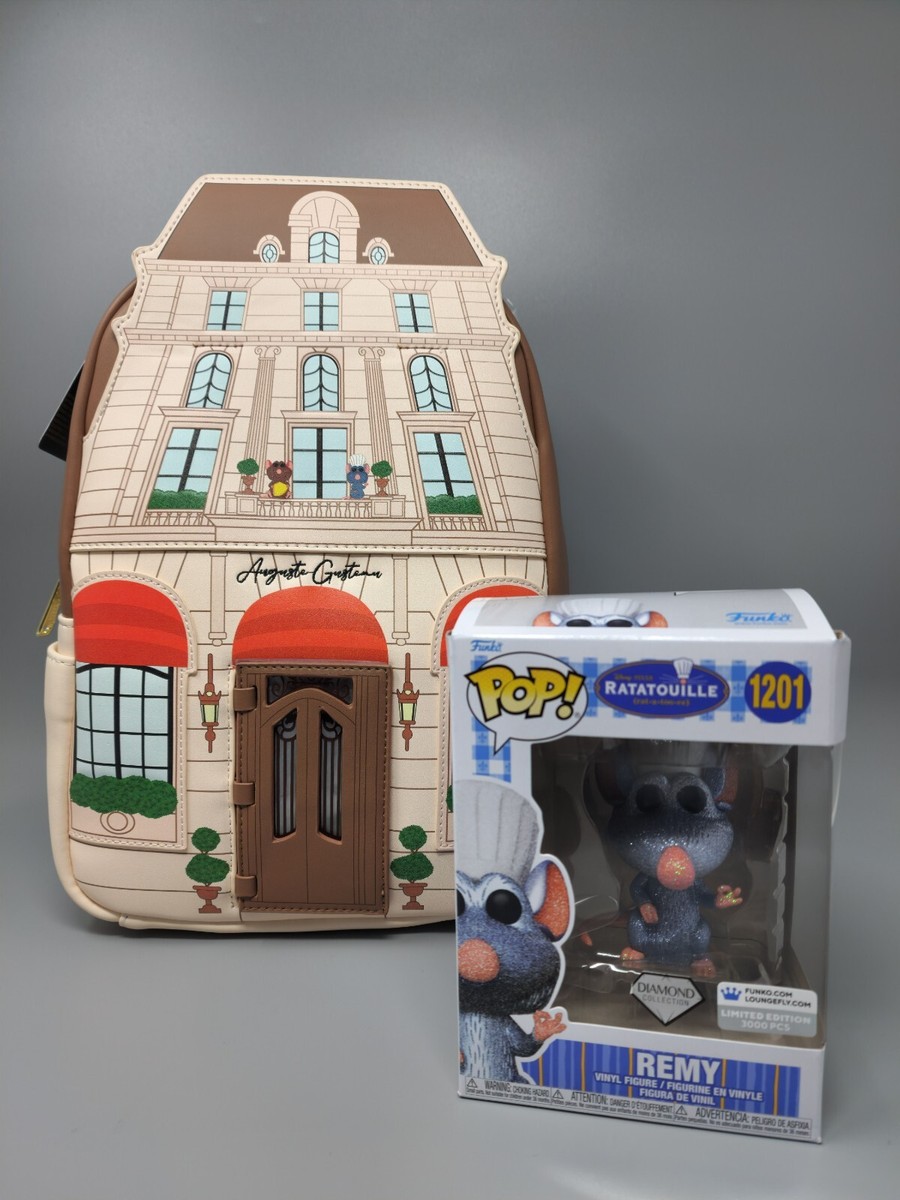 NWT RATATOUILLE SET Loungefly Backpack Disney Funko Diamond Remy 1201 271 270 Loungefly Ratatouille REMY Funko Pop! 1201 Diamond Vinyl LE  main image 3