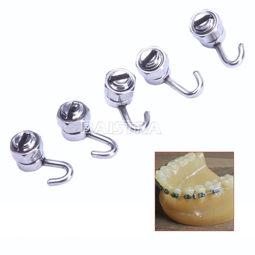 50pcs Orthodontic Dental Crimpable Hooks Stops Lock Left Right With