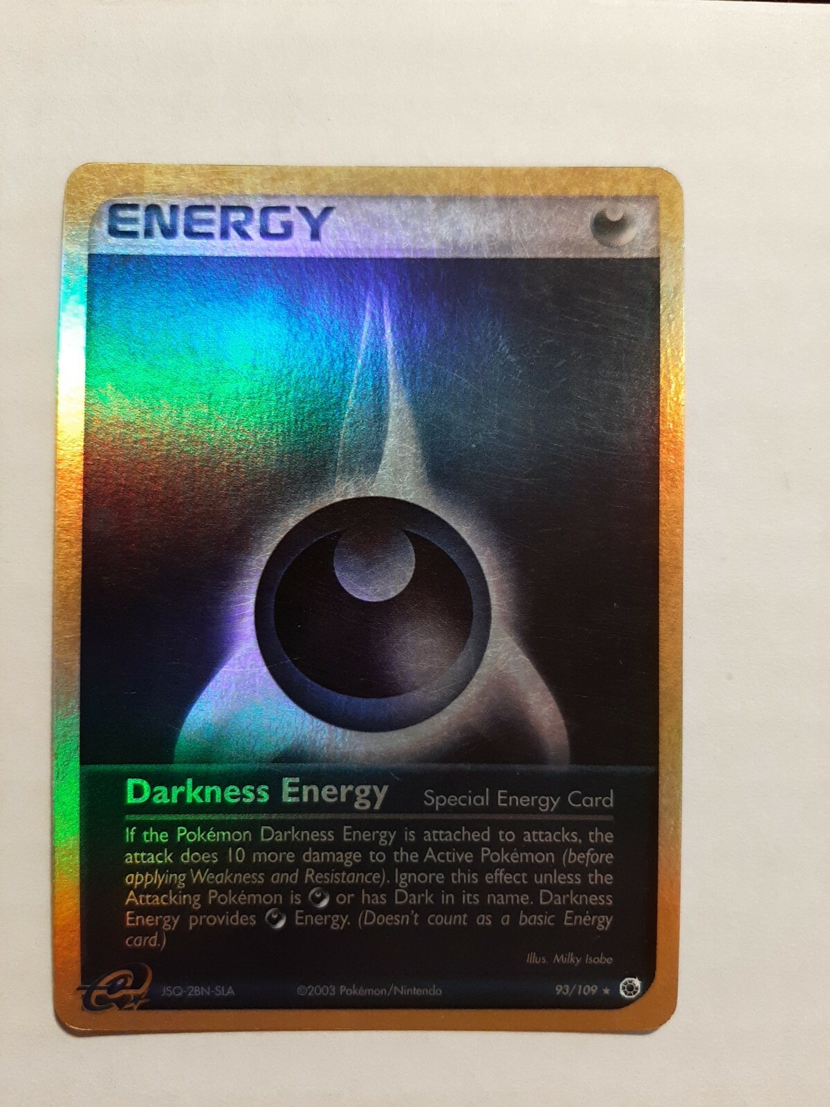 Pokemon TCG Darkness Energy EX Ruby & Sapphire 93/109  Holo Rare NM