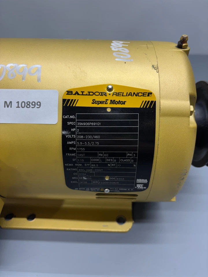 Baldor / 35N906P691G1 / 208-230-460V / PH 3 / 145T / HP 2 / Electric Motor - Image 2 of 4
