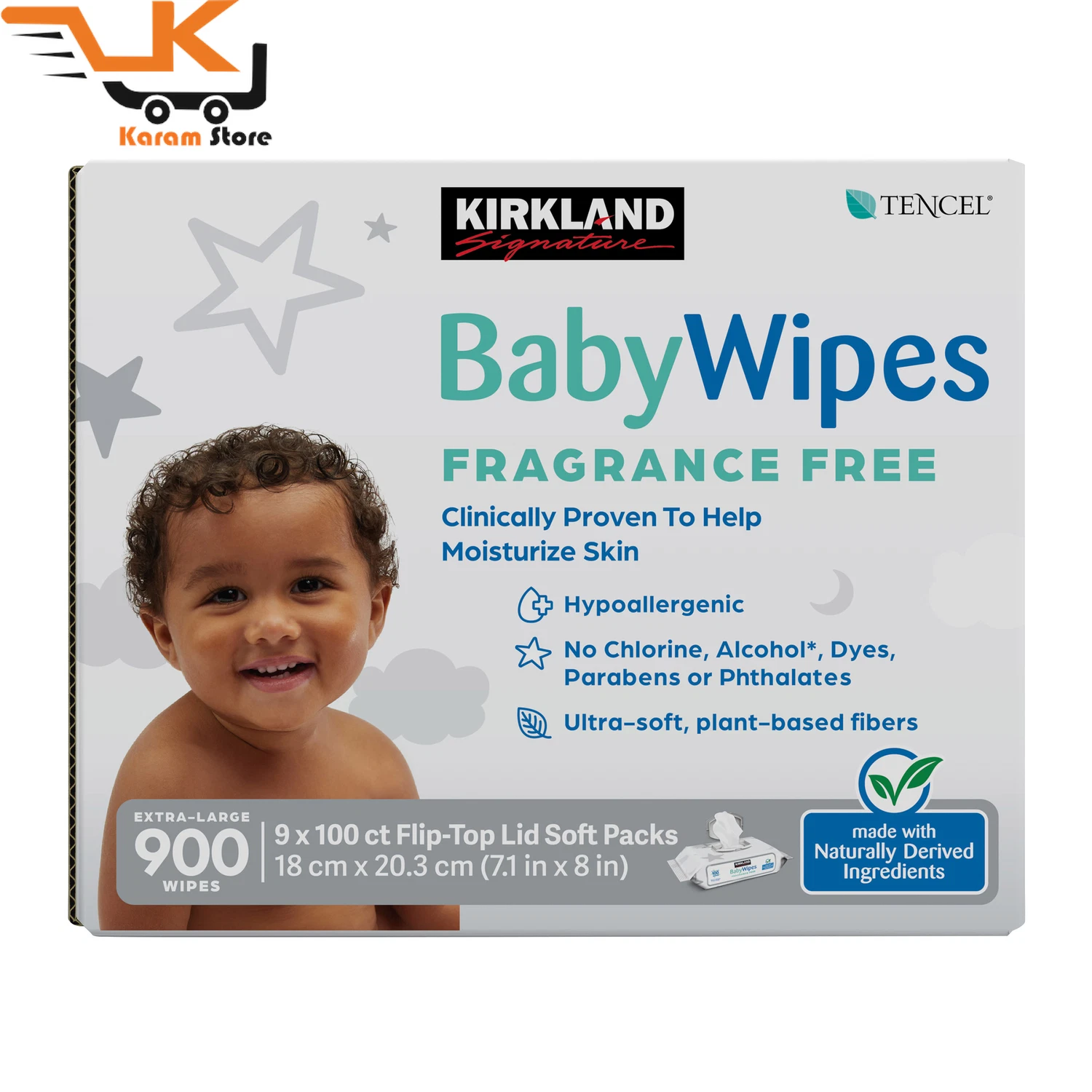Kirkland Signature Baby Wipes Fragrance Free, 900-Count