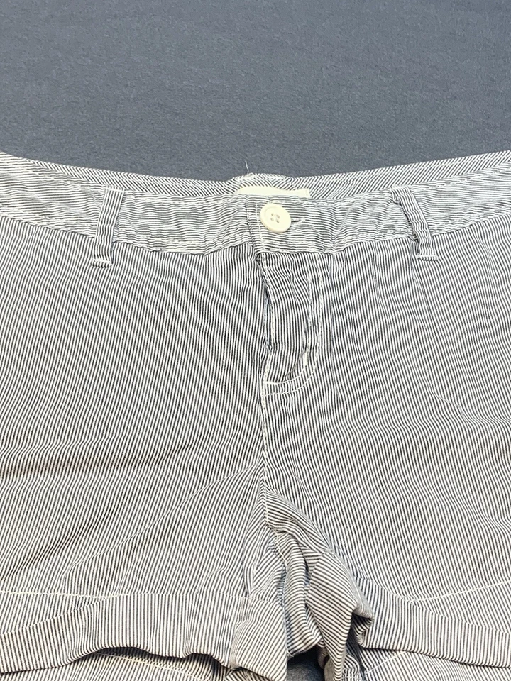 Maurices Pantalones Cortos Casuales Mujer’s 3/4 Blanco Azul Algodón Foto 2 de 4