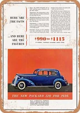METAL SIGN - 1936 Packard 120 Touring Coupe for Five Passengers Vintage Ad