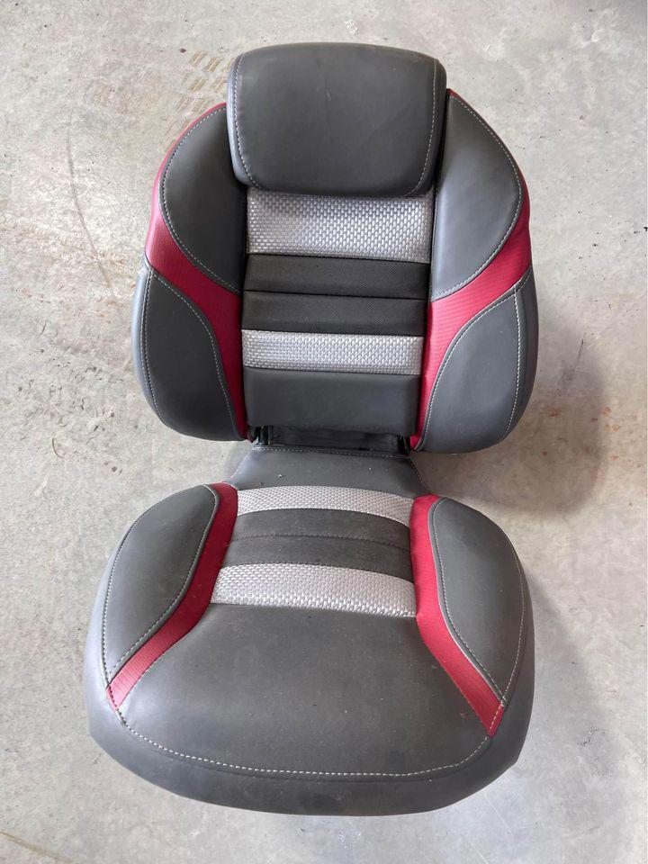 Ranger Boats Premium Fishing Seat Gray and Red