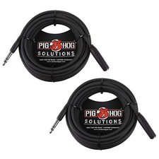 Pig Hog PHX14-25 1/4" TRSF to 1/4" TRSM Headphone Extension Cable, 25 Feet 2...