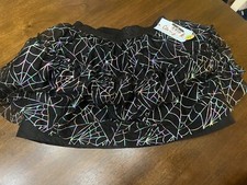 Girls Black Metallic Rainbow Tulle Spiderweb Spider Halloween Skirt Size 8 NWT