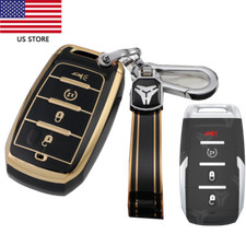 Car Key Case Cover Keychain Smart Remote Key Fob For Dodge Ram 1500 2019-2022