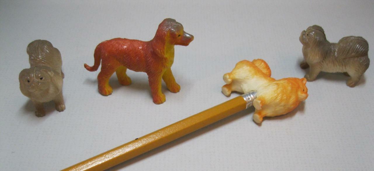 DOG PENCIL TOPPERS PVC Action Figure vintage animals -CUTE! | eBay