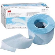 3M Skin Friendly Medical Tape, Silicone 1 Inch X 1-1/2 Yard Blue, Pack of 2