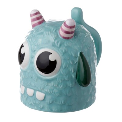 Monster Kinder, Erwachsene Tasse Neuheit Upside Down Keramiktasse - Blau Monster