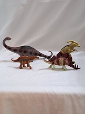 Lot of 4 Dinosaurs Stegosaurus; Parasaurolophus; Armgasaur; Apatosaurus