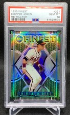 🔥1995 Topps Finest REFRACTOR Chipper Jones #221 BRAVES! PSA 10 GEM MINT POP 4!