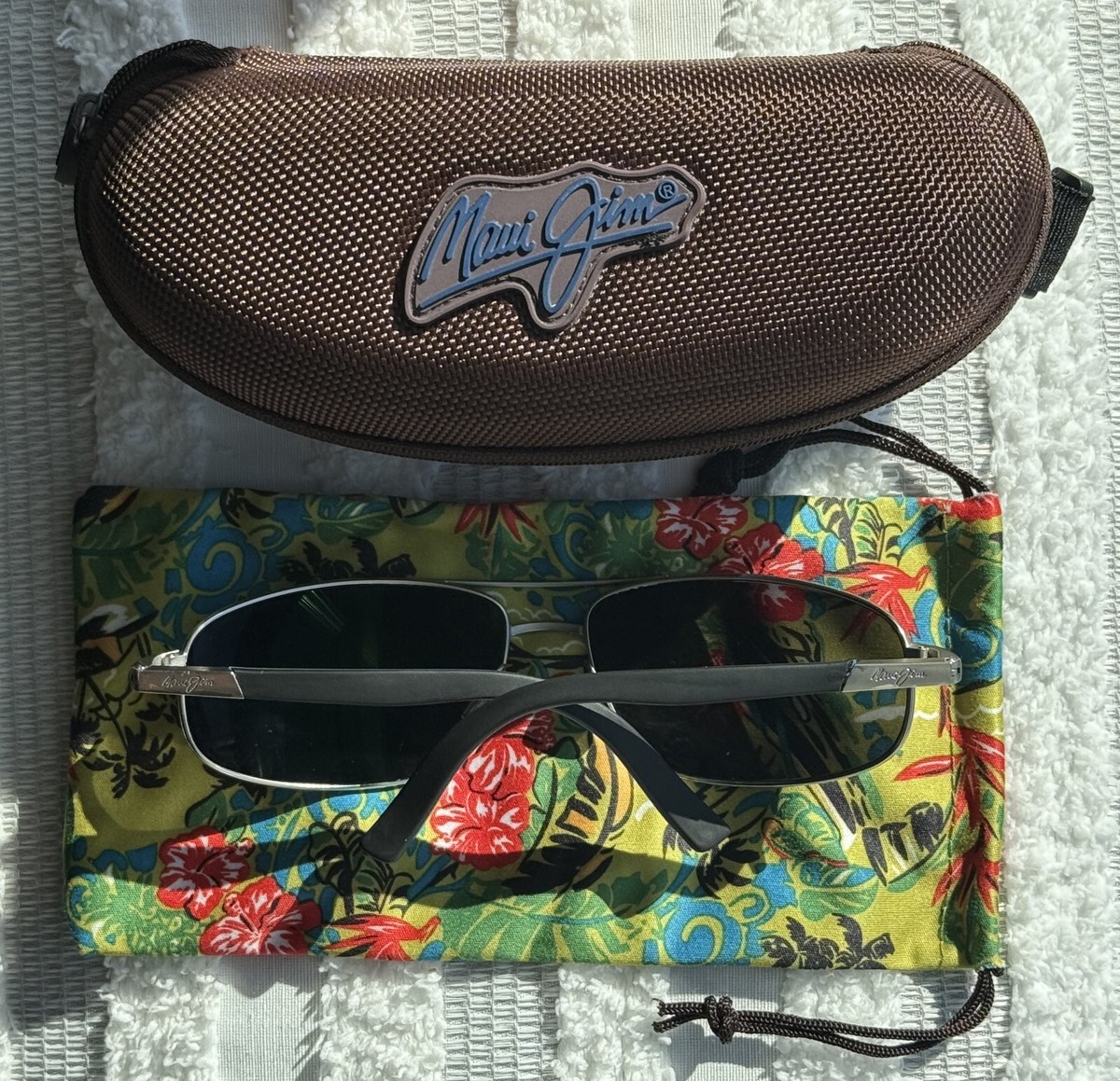 Maui Jim North Point MJ 272 17M Silver Blue Frame Frame + Grey