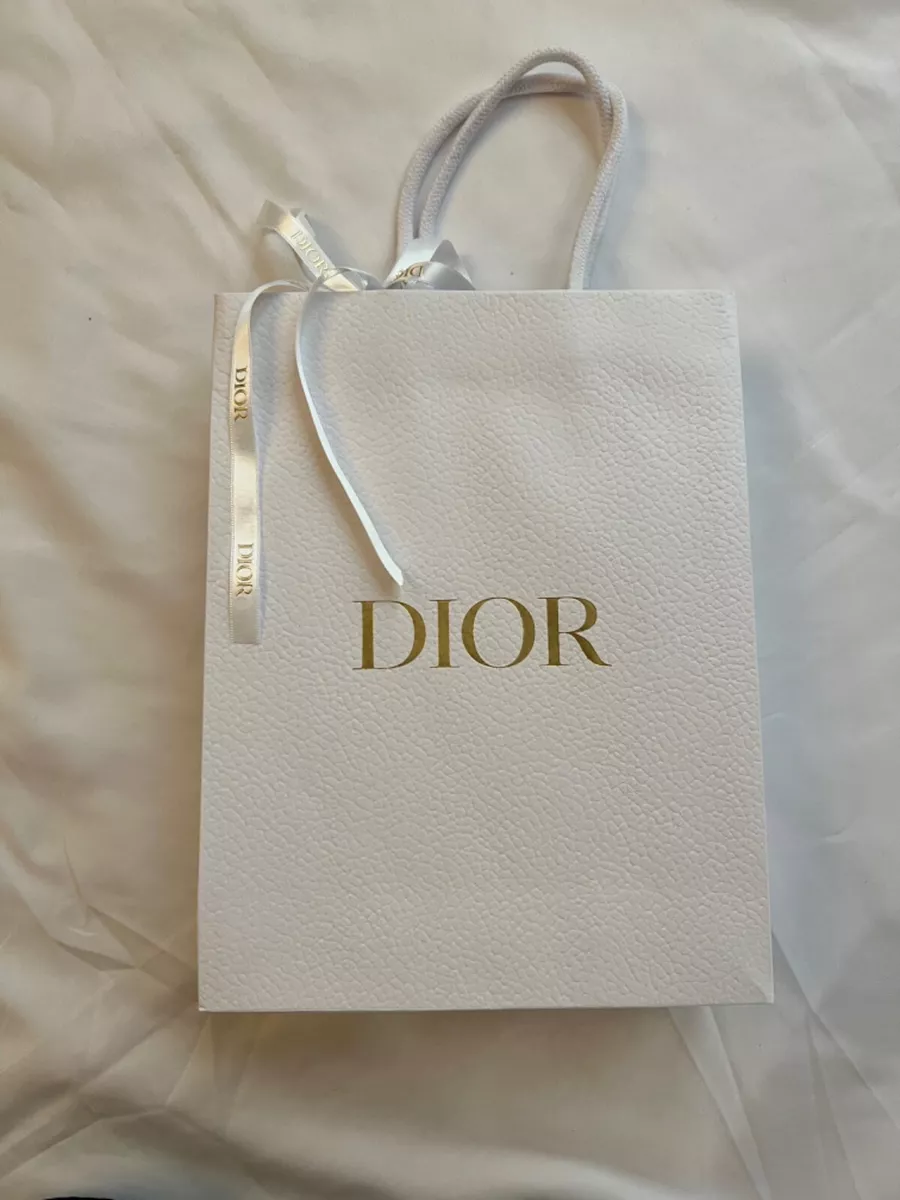 Dior Paper Carrier Bag with White Ribbon 26x20x8cm eBay