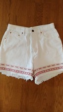 Jordache White Embroidered Jean cotton shorts size 13/14