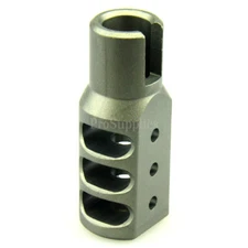 Ruger 1022 10/22 Aluminum T6 Muzzle Brake Gray Hard Anodized Surface /W SCREW