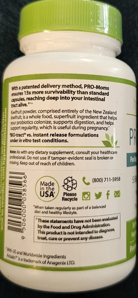 Suplemento probiótico Hyperbiotics Pro-Moms Foto 3 de 3