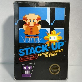 Stack Up⭐️TEST MARKET Matte Sticker Seal⭐️Complete NO Cart⭐️Nintendo NES GRAIL