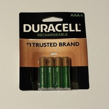 NEW Duracell AAA Rechargeable Batteries AAA 4-Pack 1.2V NiMH DX2400 NiMH 900mAH