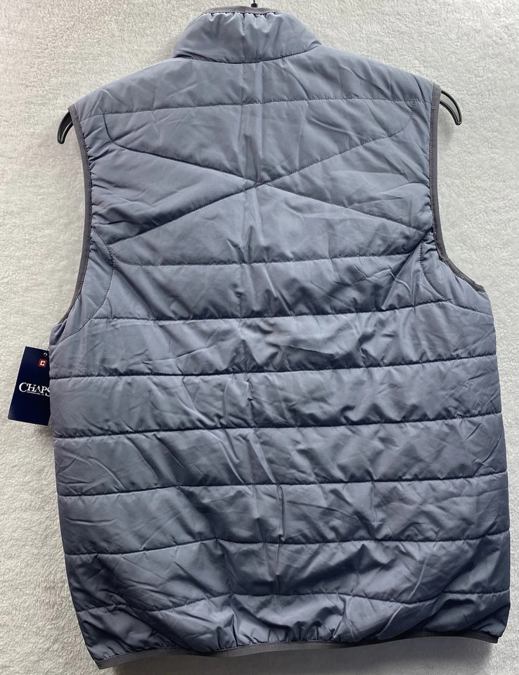 Ralph Lauren Chaps Puffer Vest Full Zip with Pockets Sacket Blu Men's Medium  - Image 2 of 4
