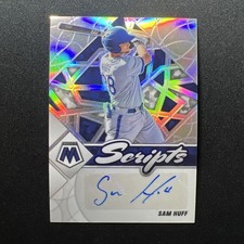 2022 Panini Mosaic Scripts #SC-HU Sam Huff Texas Rangers