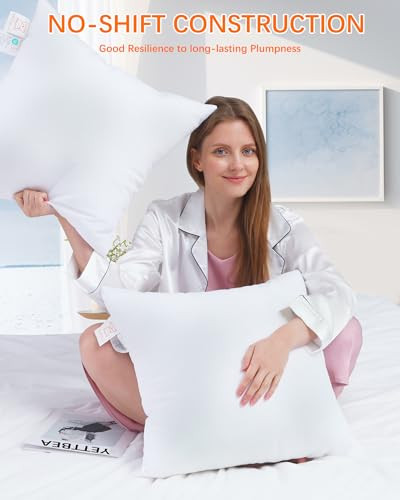 Outdoor Waterproof 18x18 Throw Pillow Inserts Set of 4, Water-Resistant - Picture 3 of 6