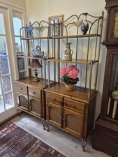 Pair Of Vintage Reproduction French Provincial Style Bakers Racks VGC. Del Poss.