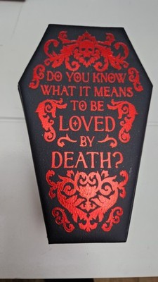 Sarg Coffin Schmuckkästchen Schmuckschatulle Schwarz Rot Gothic Vampir Box...