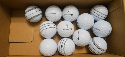 1 DZ TAYLORMADE TP5X, NEAR MINT, USED GOLF BALLS, HAND WASHED, WHITE