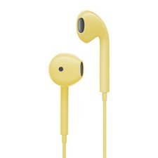 Headphones Wired 3.5mm Jack Earphones Yellow Headset In-Ear Earbuds