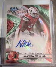 Topps 2024 Bowman's Best University Rueben Bain Jr. Miami BOA-RB Auto