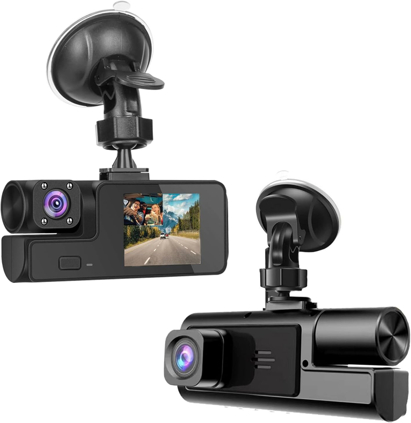 Car Dash Cam Dual Camera Front and Cabin 1080P HD Security Video Recorder