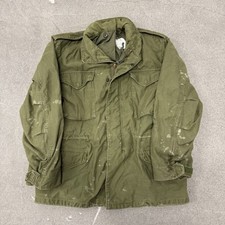 70s Alpha Industries M65 Vintage Men Military US Field Jacket Size Medium