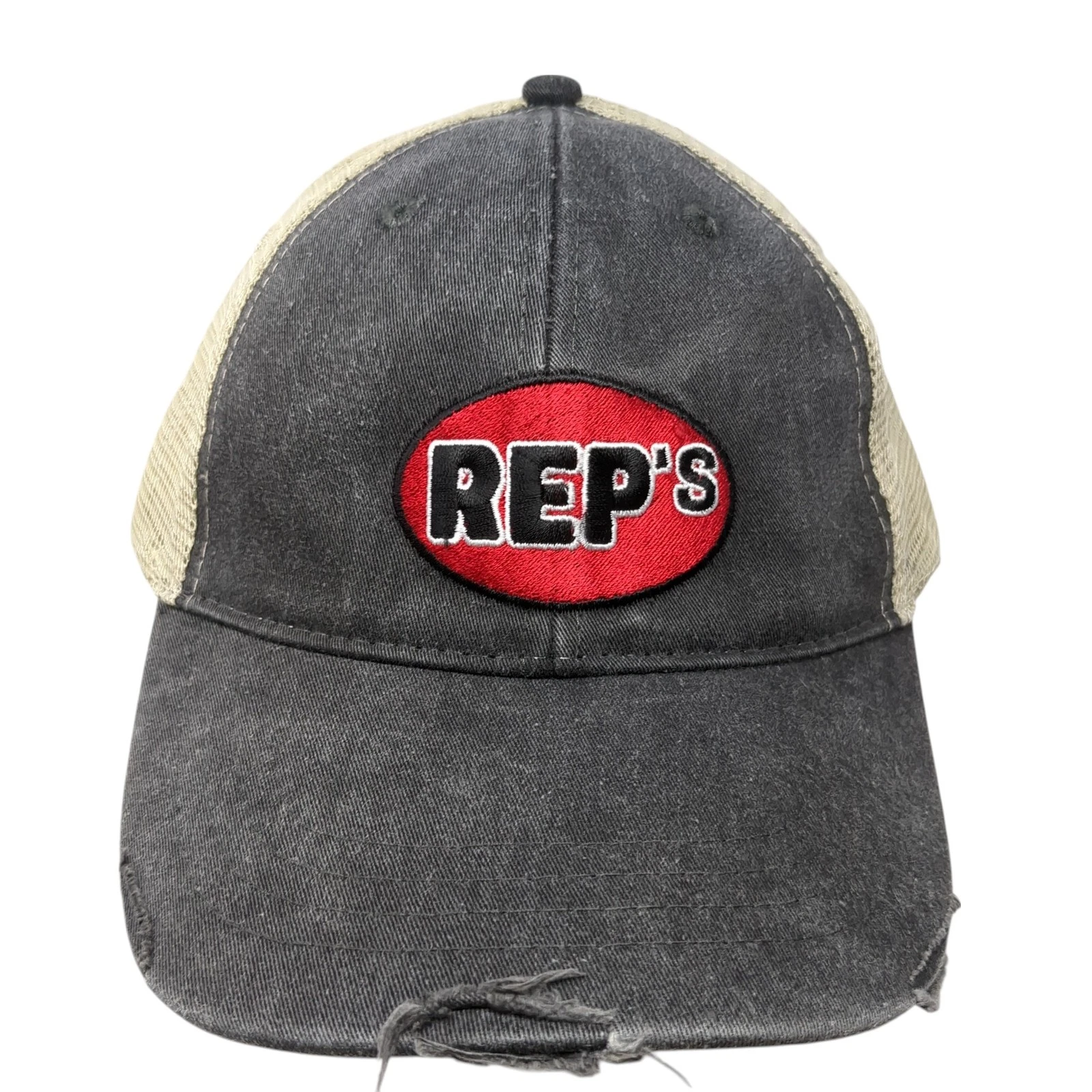 Rep's Snapback Mesh Back Trucker Hat Gray One Size Mesh Back Adams