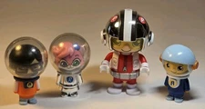 Lot of 4 Bonkers REMKA Ryan's World Figures Astronauts  2" & 3"