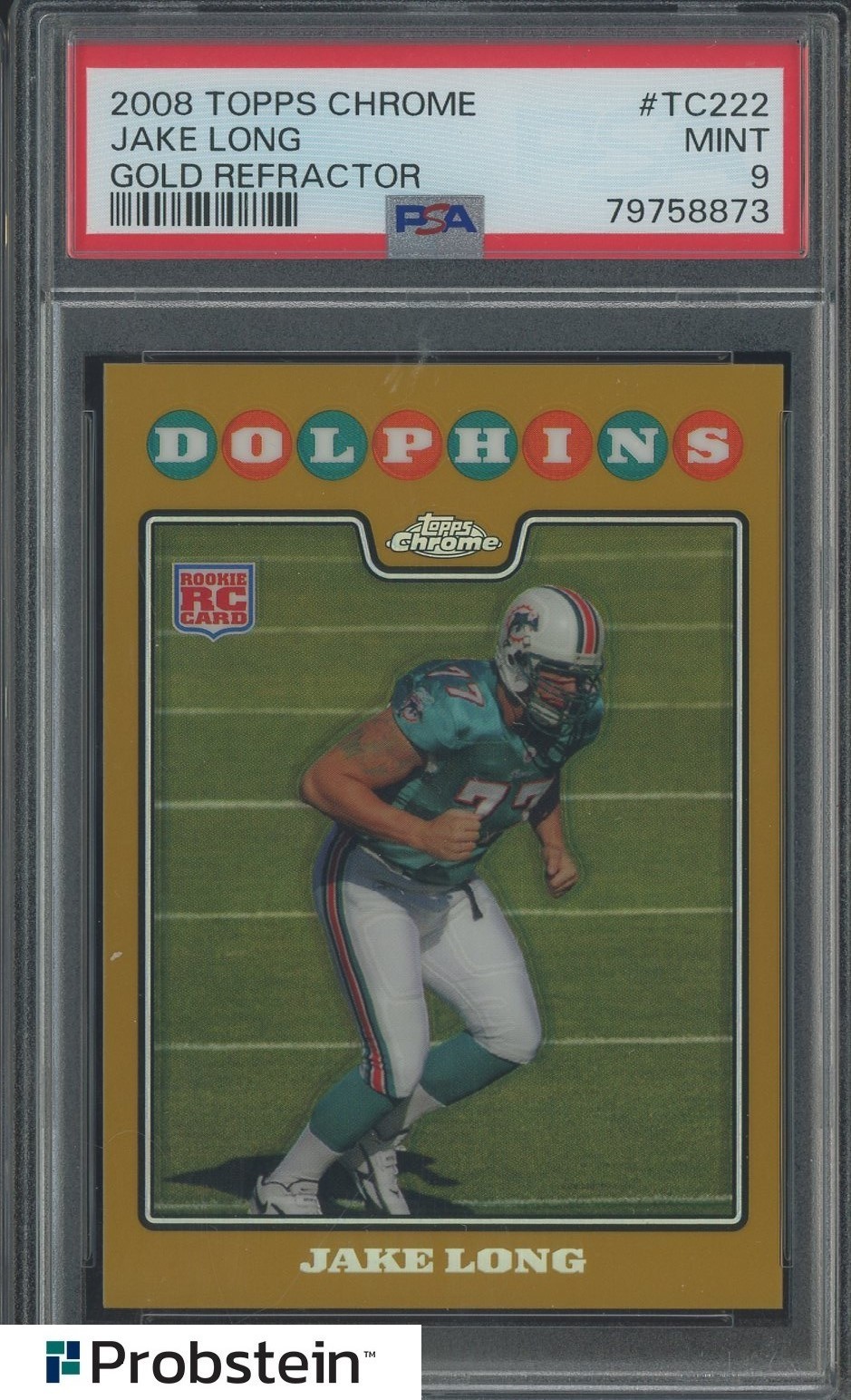 Jake Long Topps Chrome #TC222 Gold Refractor