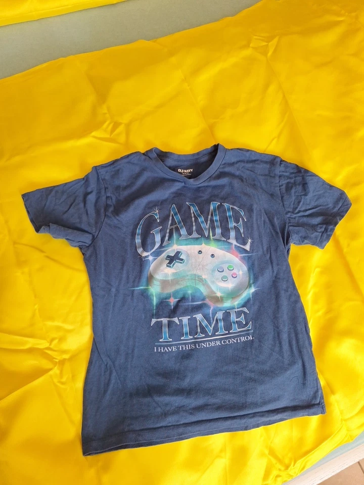 T Shirt Old Navy Game Time T-shirt für Gamer XL 14-16 J - Bild 1 von 3