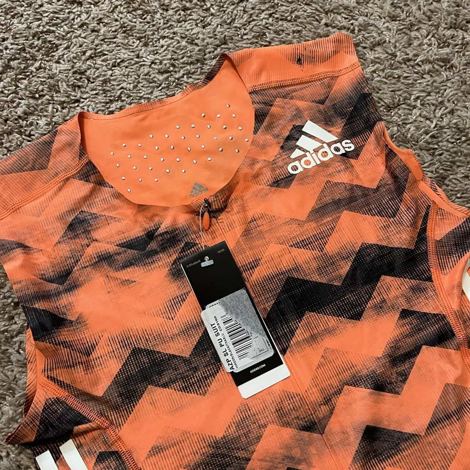 NEW $150 Adidas Adizero Climachill Sleeveless Sprint Speed Running Suit Large - Image 2 of 4