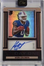 2024 Panini One Autograph Keon Coleman #137 RC Rookie Day One Red /49