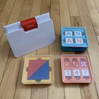 EUC Osmo Genius Starter Kit Letters Numbers Tangram Complete Set iPad Tablet