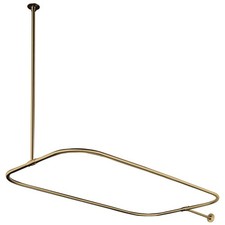 Cc3152 Rectangular Shower Rod For Clawfoot Tub Polished Brass