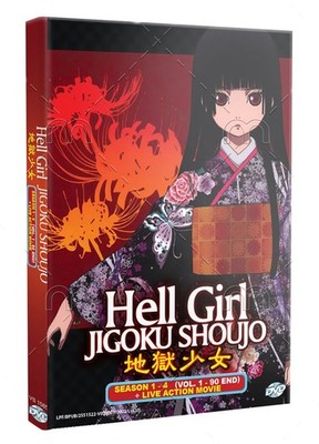 Jigoku Shoujo Hell Girl Season 1-4 Anime + Live Action Movie DVD Jigoku Shoujo Hell Girl Season 1-4 Anime + Live Action Movie DVD