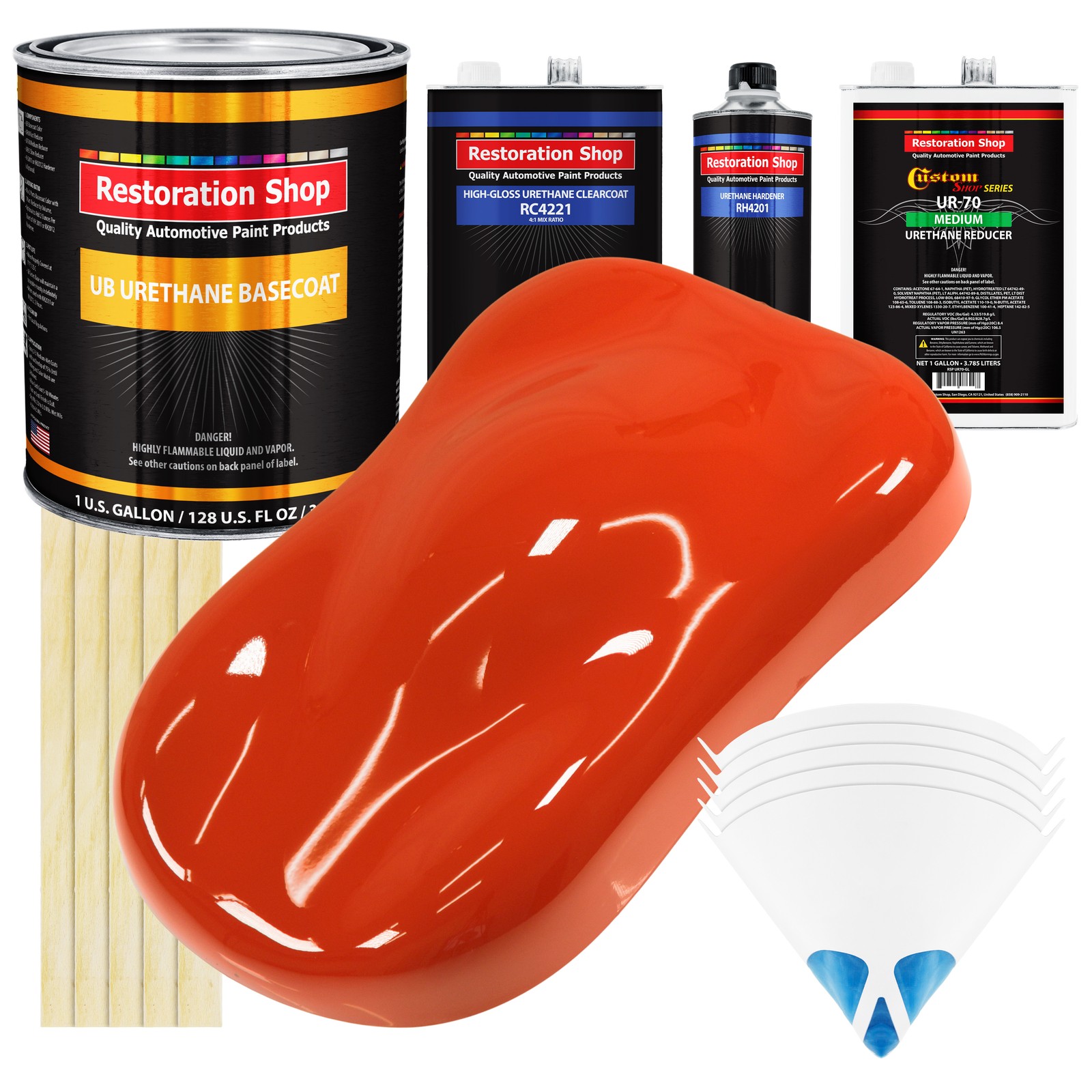 TRACTOR Red Gallon Urethane Basecoat Clearcoat Auto Paint Kit