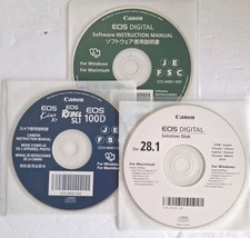 Canon EOS Digital 28.1 Rebel SL1 Software Instruction Manual Solution 3 Disc Set